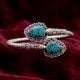 Handmade Silver Jewelry Turquoise Kada Bracelet